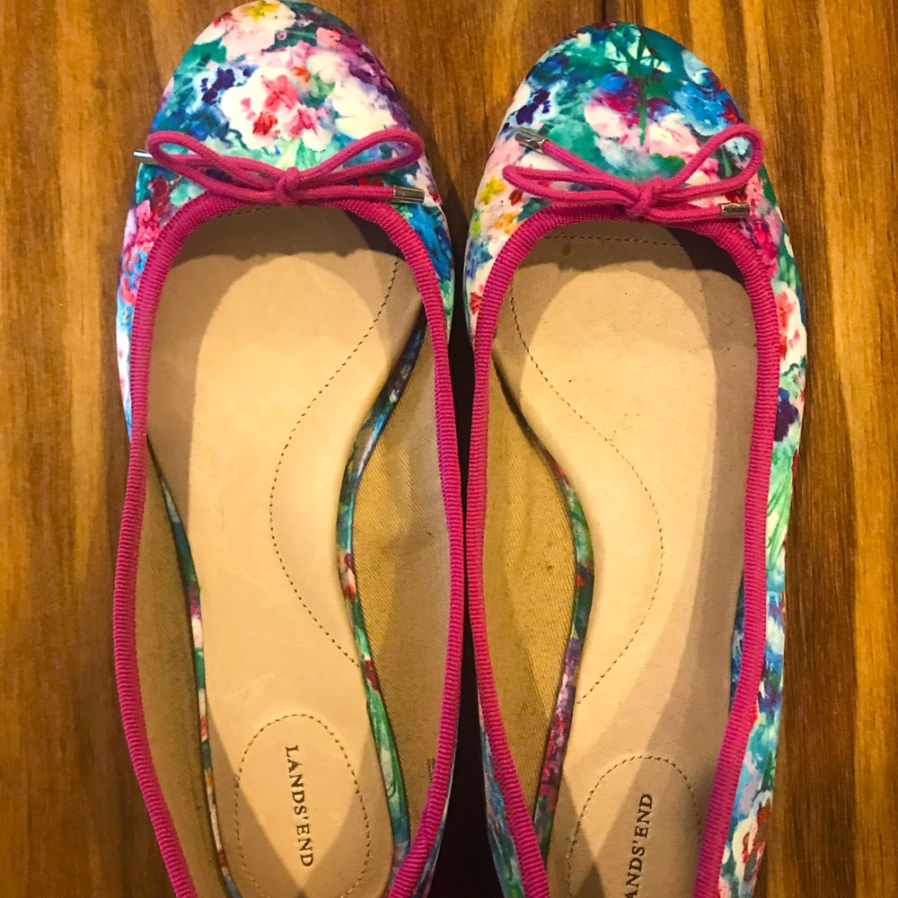 Lands’ End Floral Ballet Flat